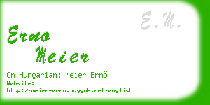 erno meier business card
